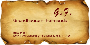 Grundhauser Fernanda névjegykártya